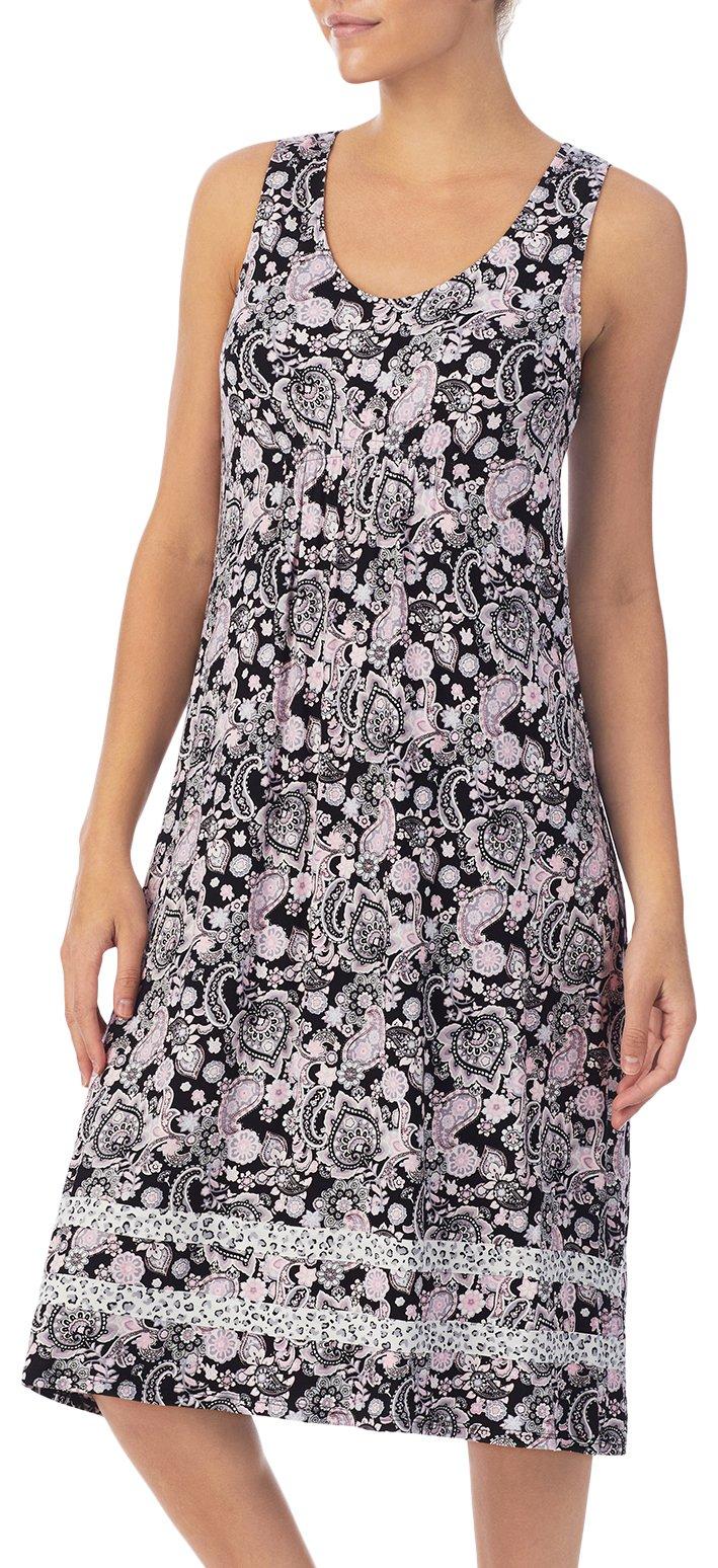 Details about   Ellen Tracy Womens Paisley Midi Nightgown